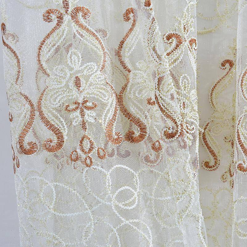 Factory direct sales window screen Middle East market window screen spot European -style rope embroidered curtain embroidered screen curtain