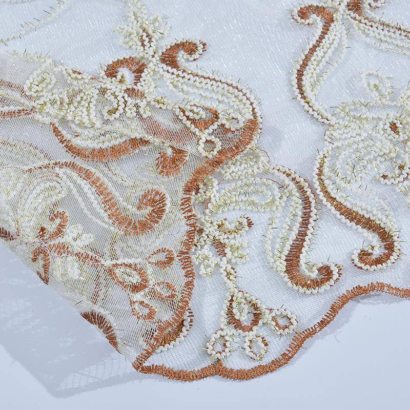 Factory direct sales window screen Middle East market window screen spot European -style rope embroidered curtain embroidered screen curtain