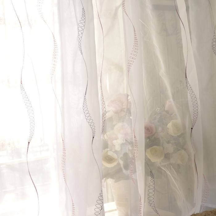 Punch finished product embroidered curtains small fresh balcony living room white embroidered curtain pace screen curtain special price