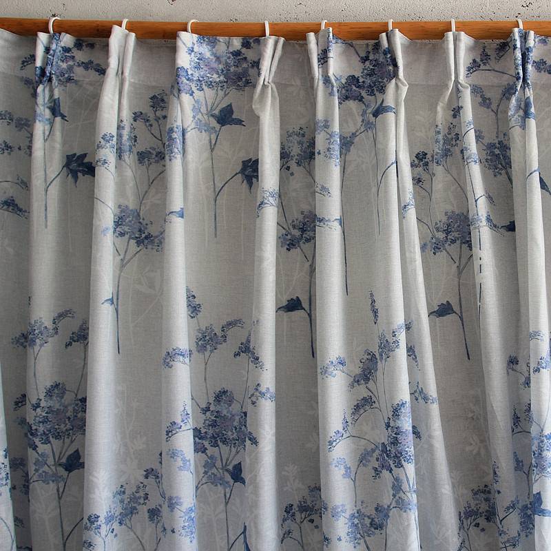 Inventory curtains The finished product special printed hook bedroom bay window is simple and modern