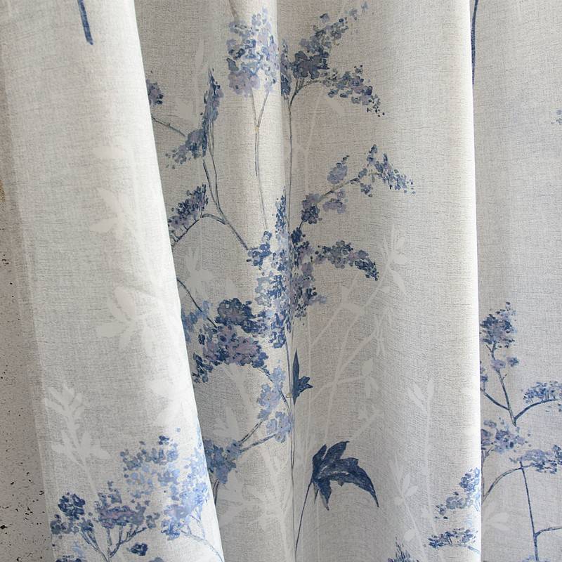 Inventory curtains The finished product special printed hook bedroom bay window is simple and modern