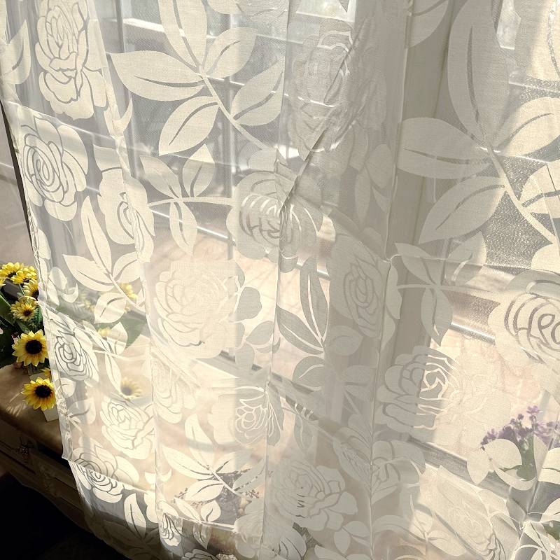 Korean -style three -dimensional printed curtain finished screenplay curtain