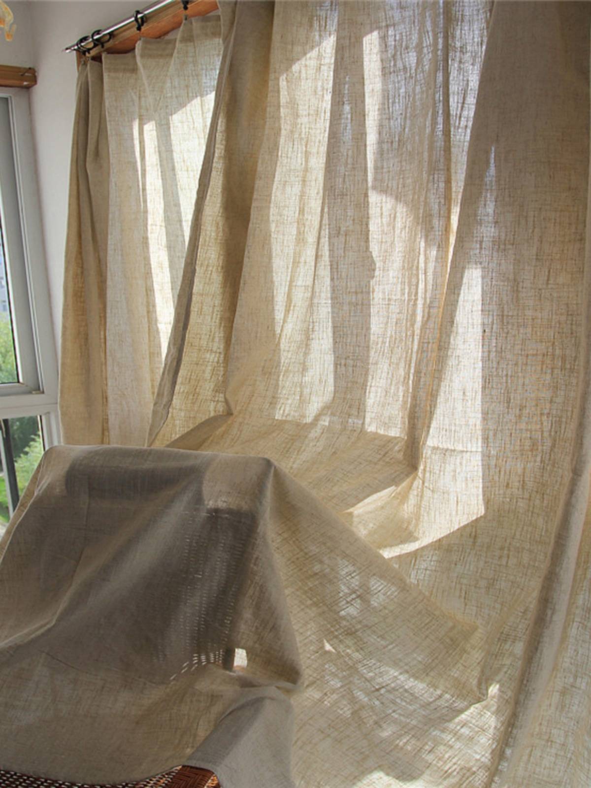 The finished product of shading hemp curtains can be customized
