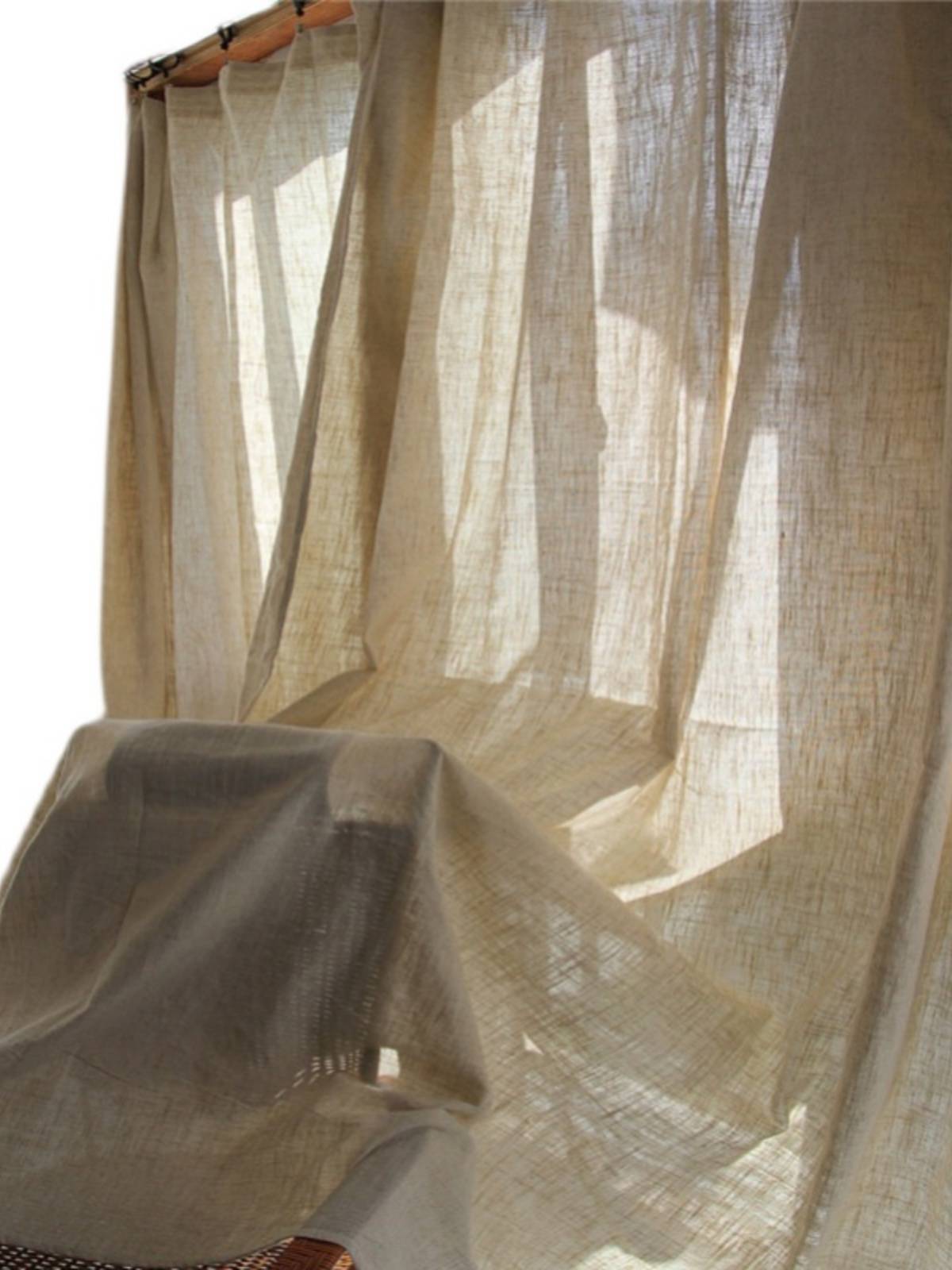 The finished product of shading hemp curtains can be customized