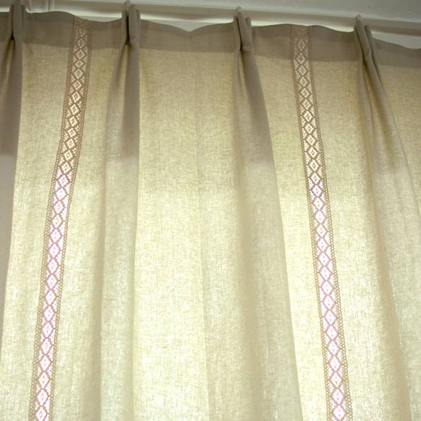 American rural style living room pure cotton stitching finished curtain
