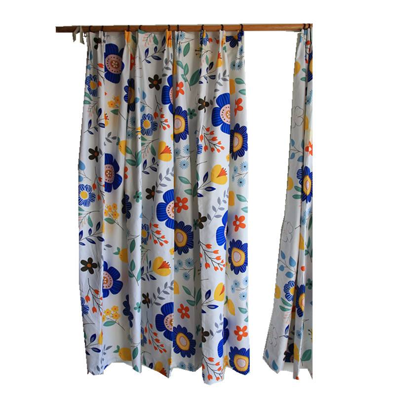 Inventory Clear Warehouse Treatment Thickening Curtain Products Specialty Pastoral Style Hook Bay window bedroom Kitchen Balnut