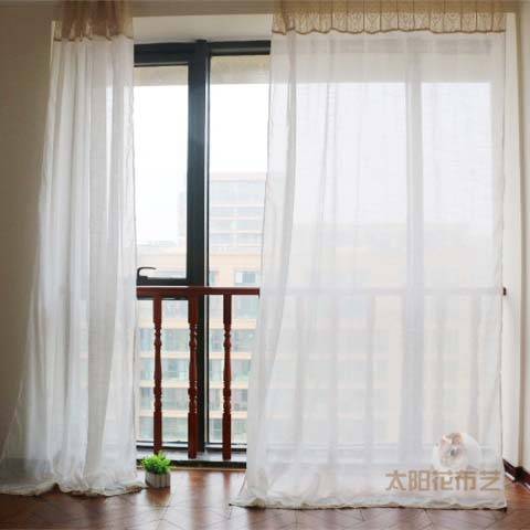 Exit American rural bamboo, cotton cotton and hemp, handmade hook needle stitching curtains living room bedroom balcony window screen