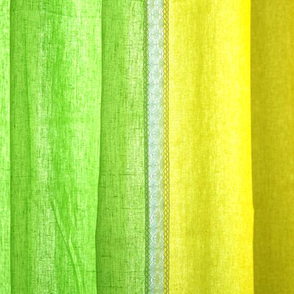 Simple American rural rural rural wind yellow -green curtains