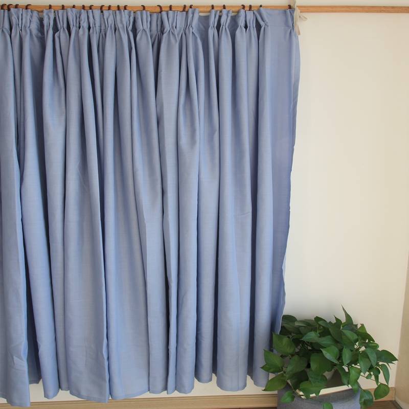 Special offer clearance curtains finished product linked bamboo anesthesia short curtain solid color simple modern study room living room ultra -shading