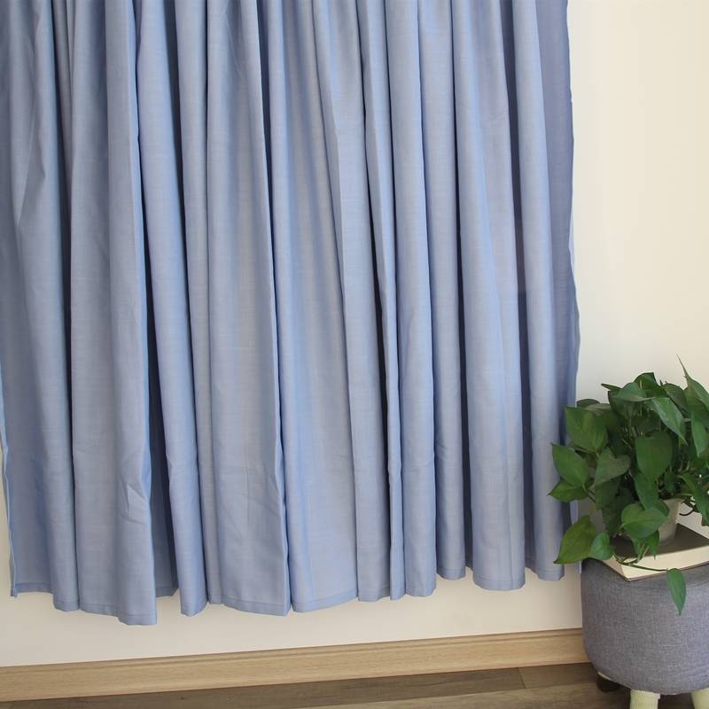 Special offer clearance curtains finished product linked bamboo anesthesia short curtain solid color simple modern study room living room ultra -shading