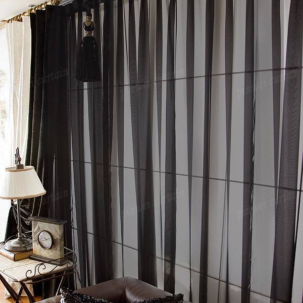 High -end single black window screen curtain cloth boutique black screen curtain office window living room high density special offer