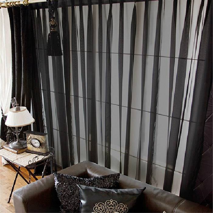 High -end single black window screen curtain cloth boutique black screen curtain office window living room high density special offer