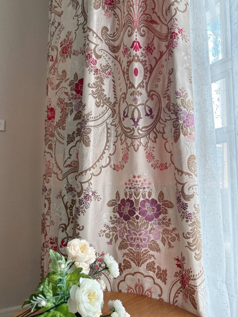 Export high -end color weaving products, finished curtains, living room bedroom bedroom wedding house customization