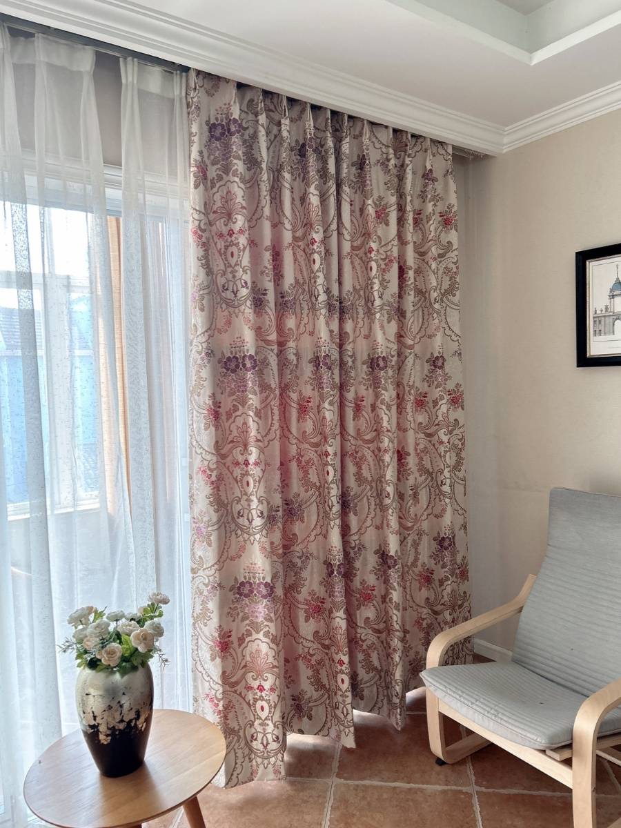 Export high -end color weaving products, finished curtains, living room bedroom bedroom wedding house customization