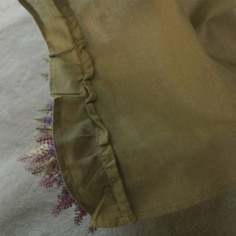 Original single cotton and thick cloth American rural rural garden green wood ear ears literary retro living room bedroom bedroom curtains