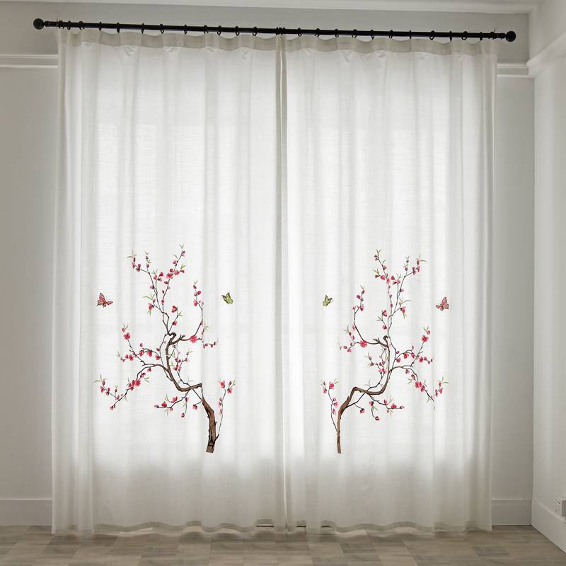 Treatment of finished curtain embroidery embroidery, half -shading, soft and vertical bedroom balcony living room bay window special price