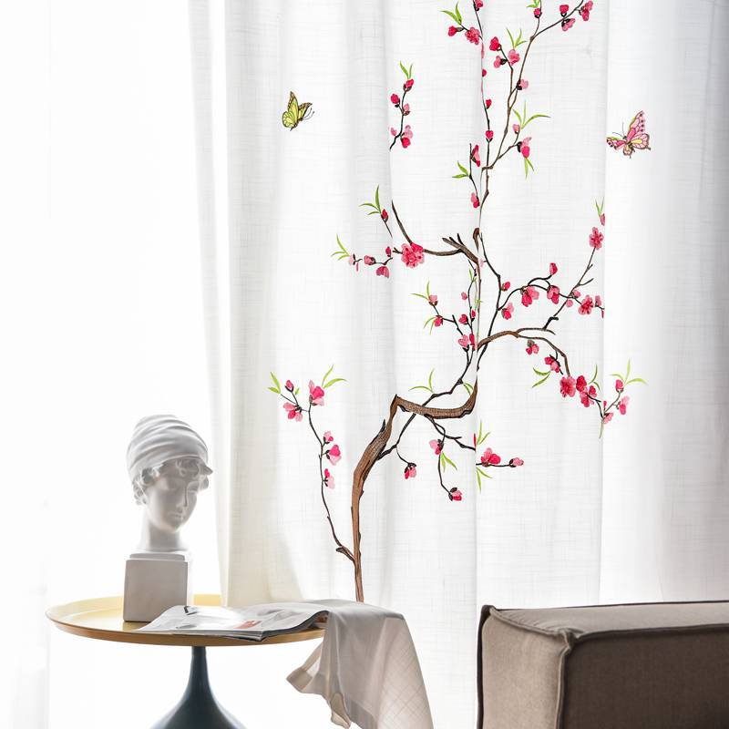 Treatment of finished curtain embroidery embroidery, half -shading, soft and vertical bedroom balcony living room bay window special price