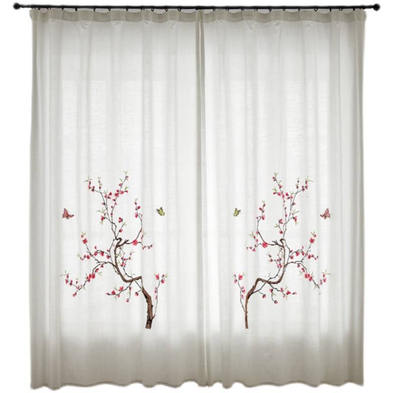 Treatment of finished curtain embroidery embroidery, half -shading, soft and vertical bedroom balcony living room bay window special price