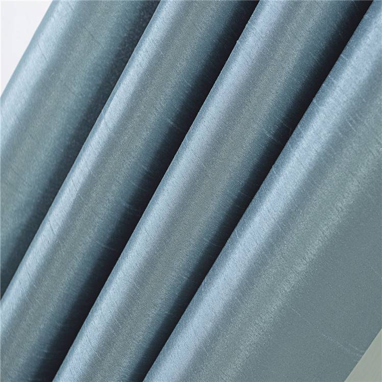Export oversized stitching Customized solid color high -end simulation silk living room Restaurant floor curtains to Seattle