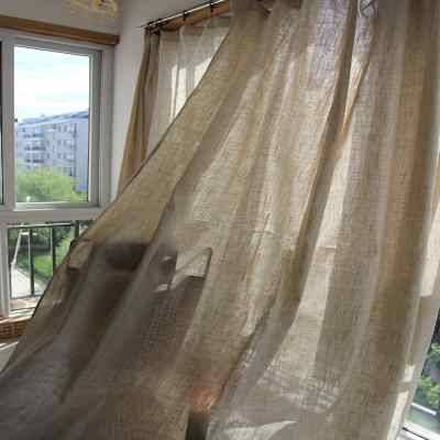 Clear linsea curtain finished shading hemp cloth can customize landing hook -through -rod study bedroom guests