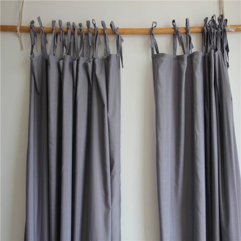 The finished items of the curtains, the gray, the simple modern solid color living room bedroom bedroom shading curtains can customize special offers