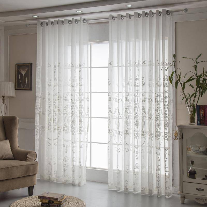 European -style embroidered white screen window screen encryption embroidery