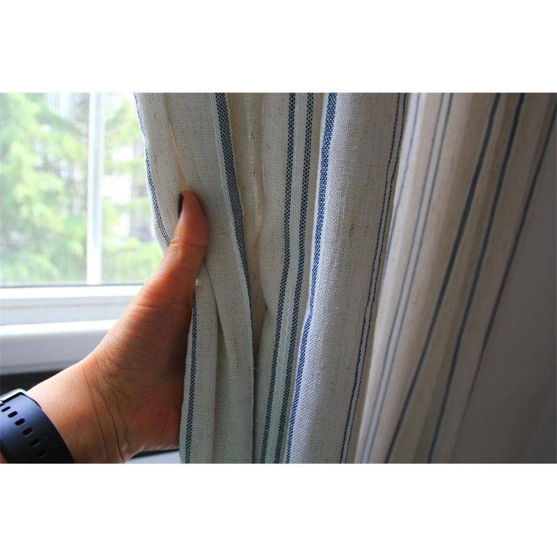 Moral cloth vertical strip of hemp curtain transmittance, unprepared curtain curtain gauze bedroom living room, curtain finished balcony can be customized