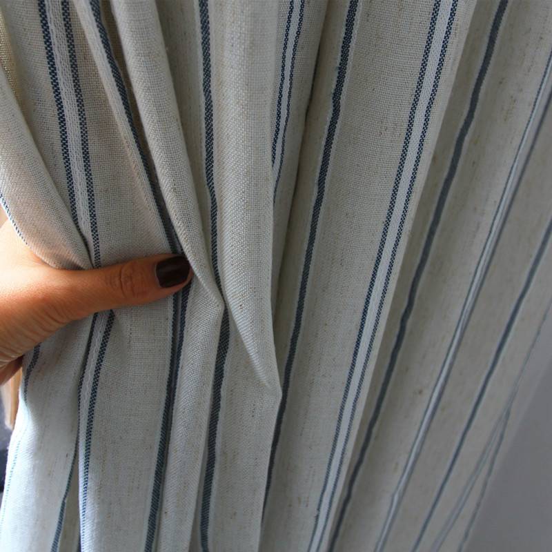 Moral cloth vertical strip of hemp curtain transmittance, unprepared curtain curtain gauze bedroom living room, curtain finished balcony can be customized