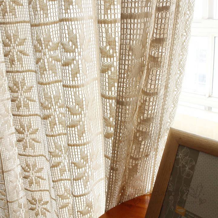 Maple Leaf American Village Hollow Cotton Well Product Customs Customized Passing Curse Roman Curtain Baying window Window Show