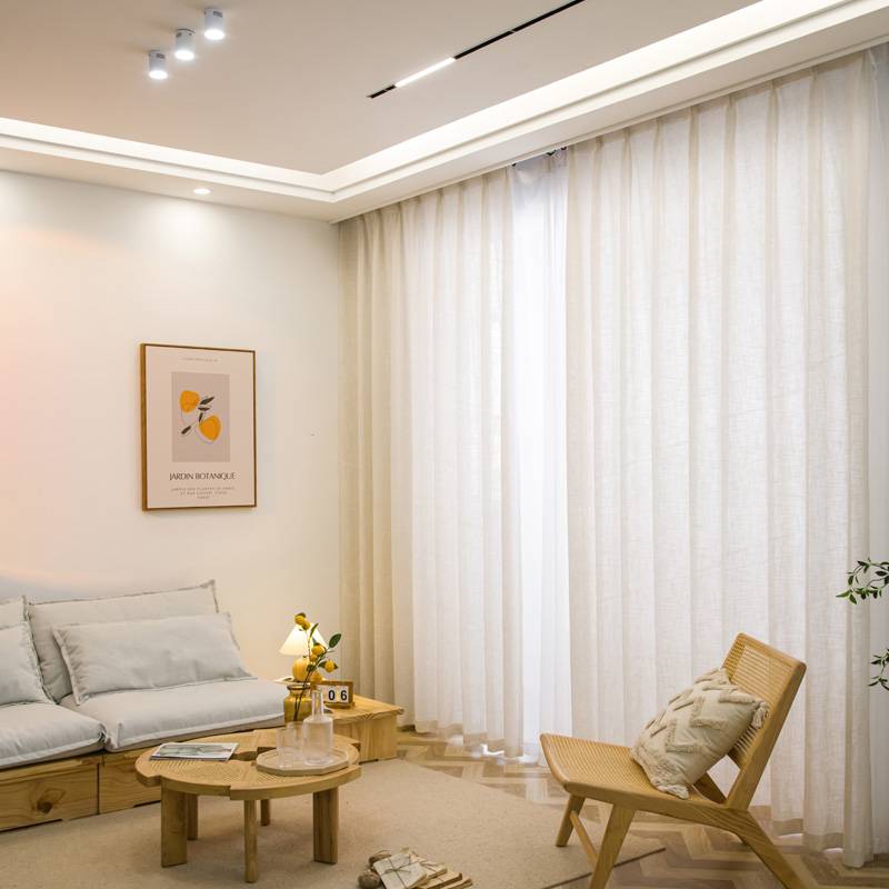 Breathable blended living room Japanese environmentally friendly screen curtain