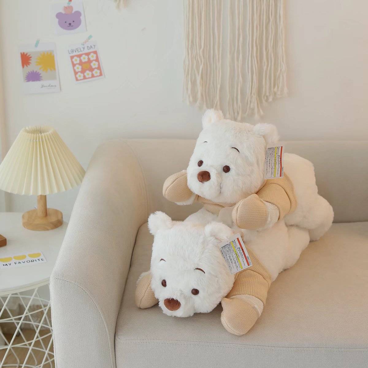 Trendy Mengwu Original Winter Day Shan Dianye Bear Pooh Plush doll Paper Towel Box Box Paper Tap