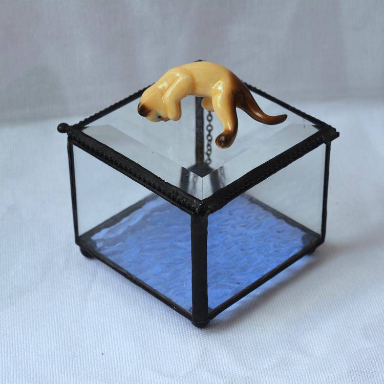 European and American foreign single manufacturers high -end new creative glass storage box jewelry box jewelry box Taobao goods