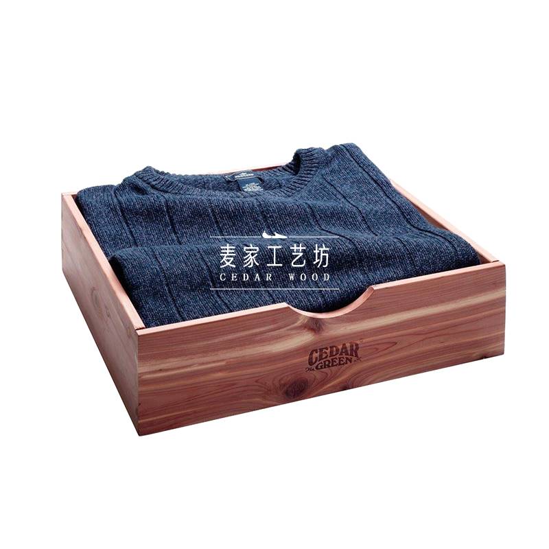 Tail single Cedar Shirt/Sweater Box Xiangxue Pine Wood Shirt sweater underwear storage box