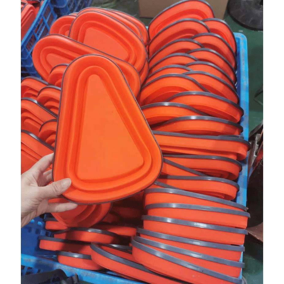 Silicone pizza folding box sandwich food storage box portable outdoor Pizza Pack fresh -keeping box