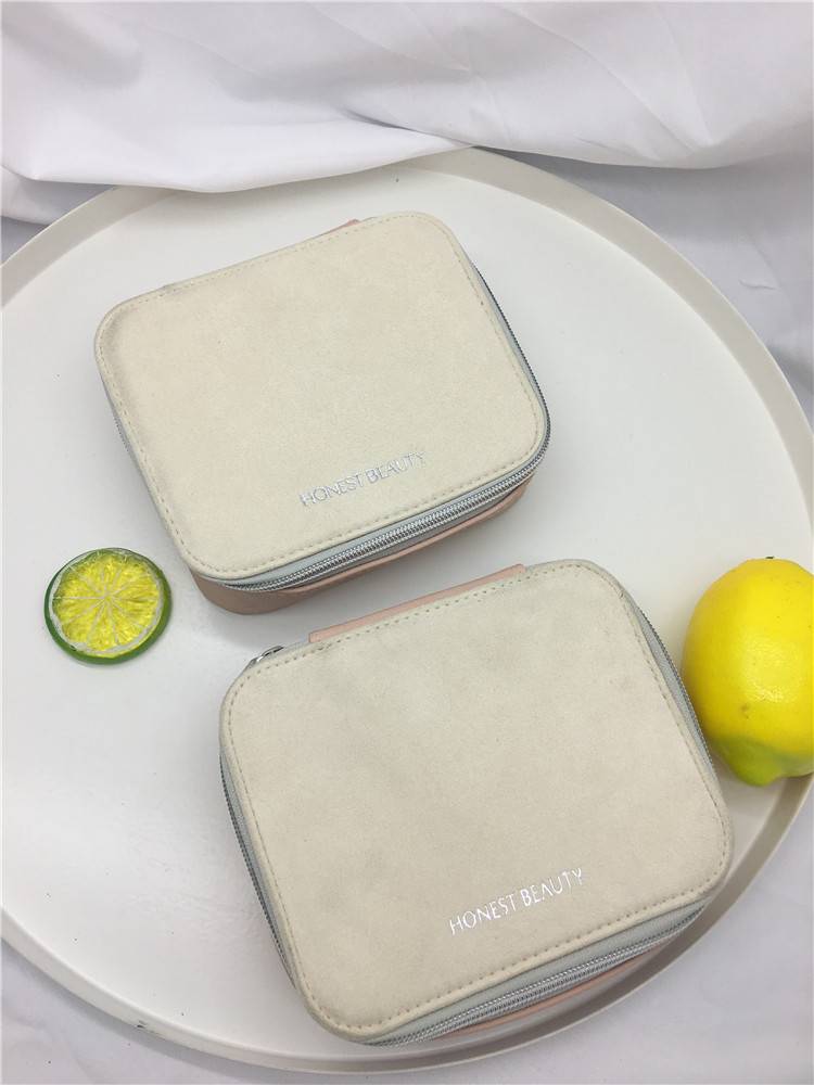 Small cosmetic bag convenient storage box girl heart red storage bag setting box setting box