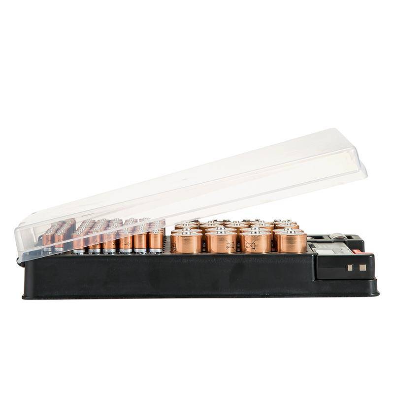 There are 116 grid pointer battery storage box battery storage storage storage stand battery test storage box