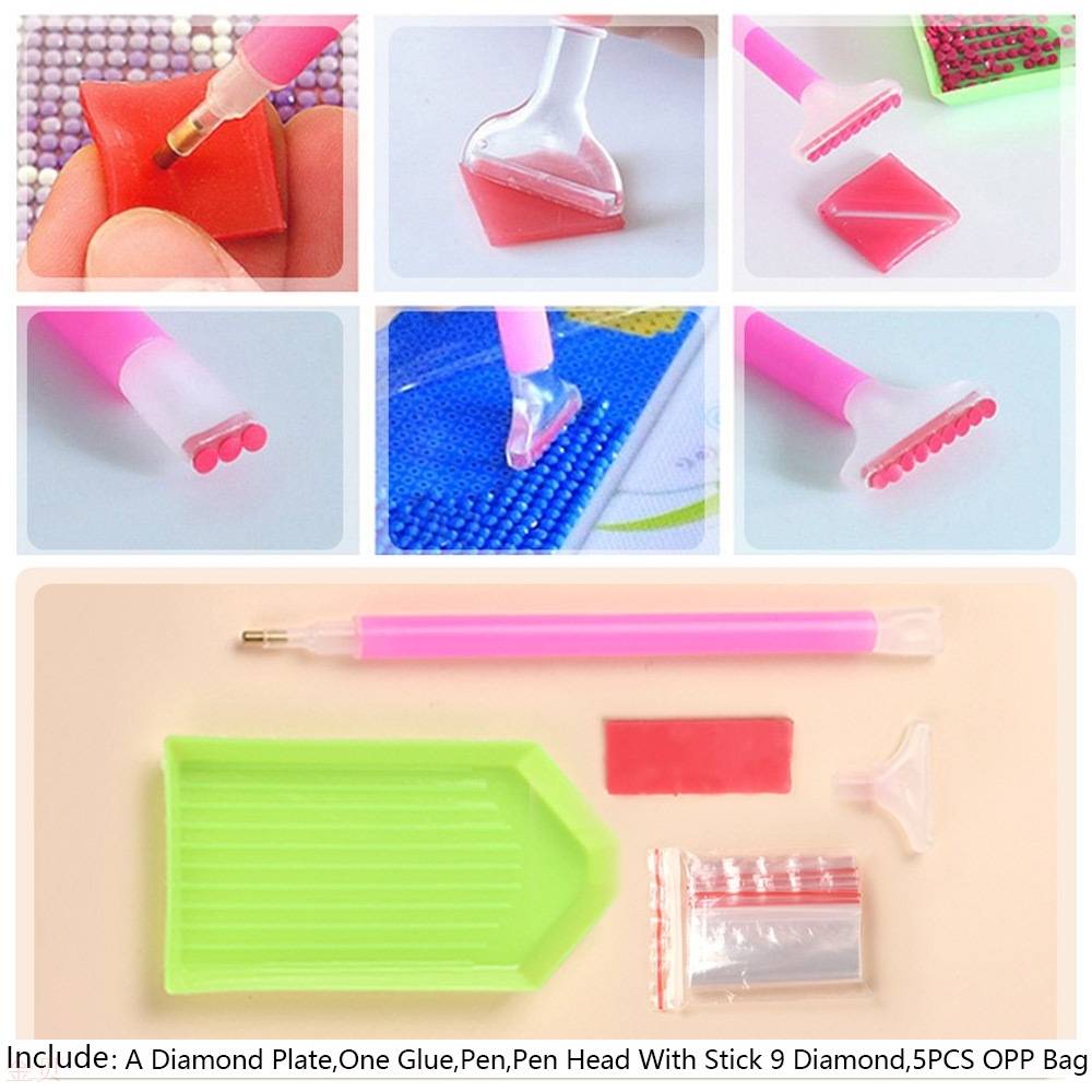 5D Diamond Painting Tools Packing Lighting Point Drilling Tool Storage Box Patch Drill Artifact Explosion 32PCS