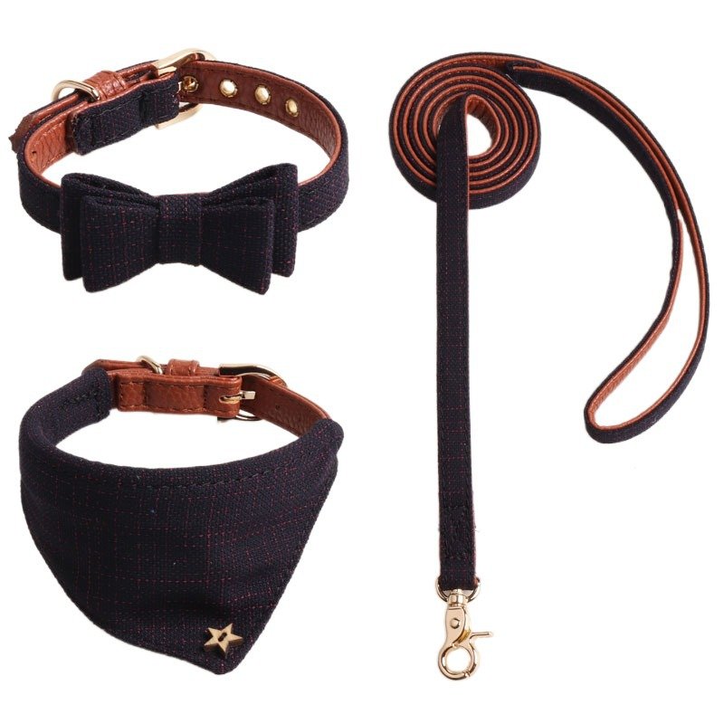 Adjustable Classic Dog Collar and Leash Set Collars for Small Medium Large Dogs Cats Pet