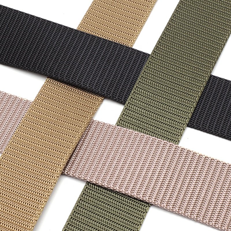 Custom logo 38mm 32mm heavy nylon belt webbing flat nylon webbing heavy nylon webbing for pet dog collar leashes