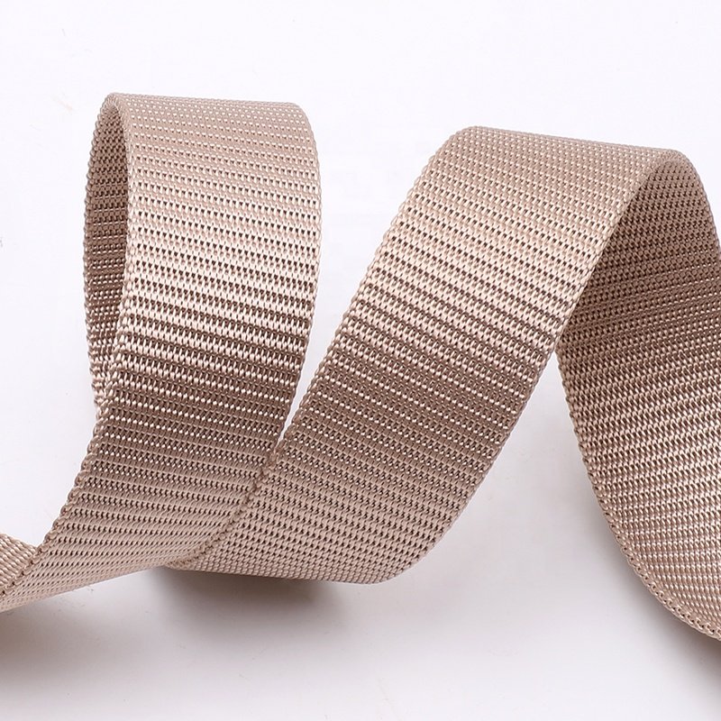Custom logo 38mm 32mm heavy nylon belt webbing flat nylon webbing heavy nylon webbing for pet dog collar leashes