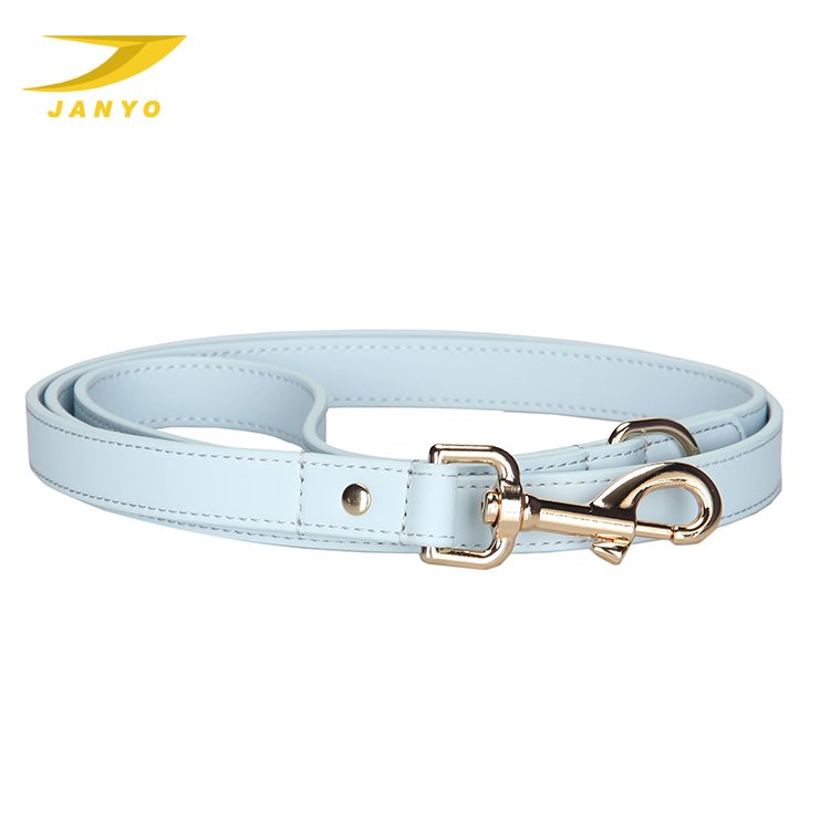 Luxury Inspired New Design Dogs Accessories Pet PU Leather Dog Collar Leash Set With Poop Bag Holder