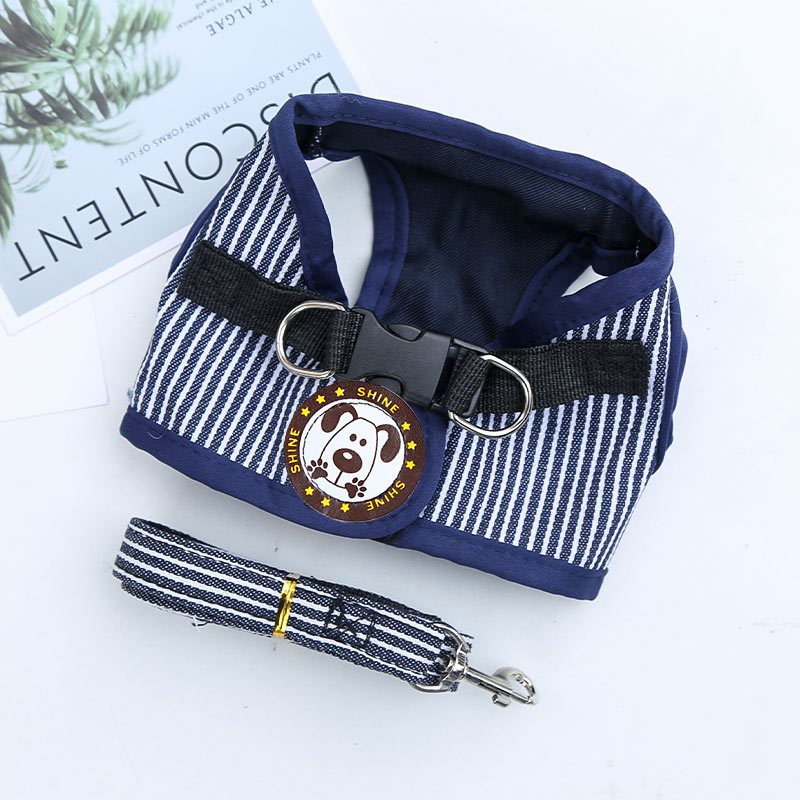 Fashionable pet vest-style chest strap adjustable telescopic dog leash collar for cats and dogs