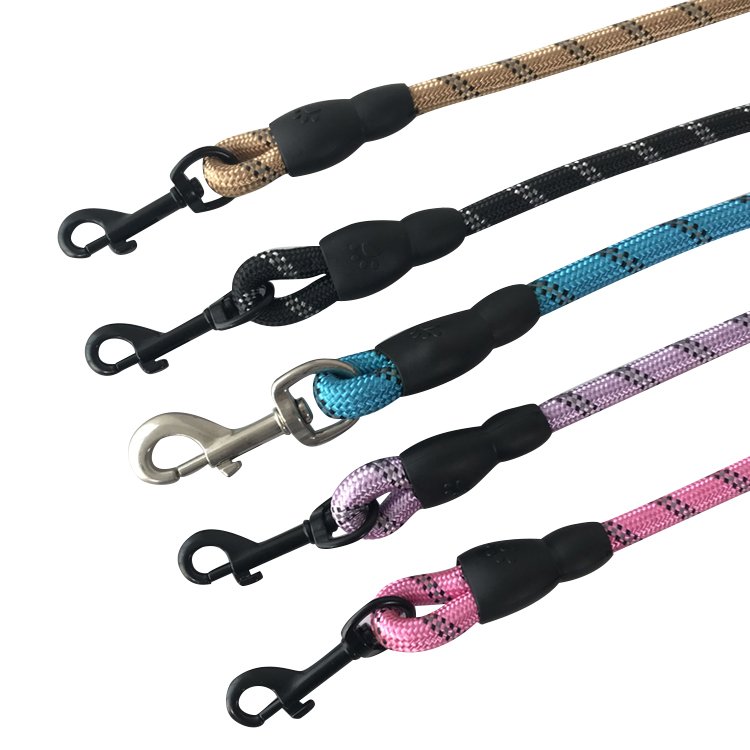 Factory direct woven reflective luxury dog harness dog leash rope outdoor pet walking accessories