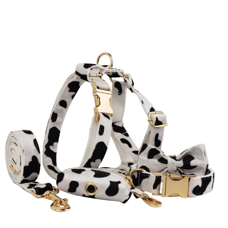 In Stock Pet Dog Collar And Harness Leash Set Rivet Design Dog Harness Set For Small Medium Large Dogs