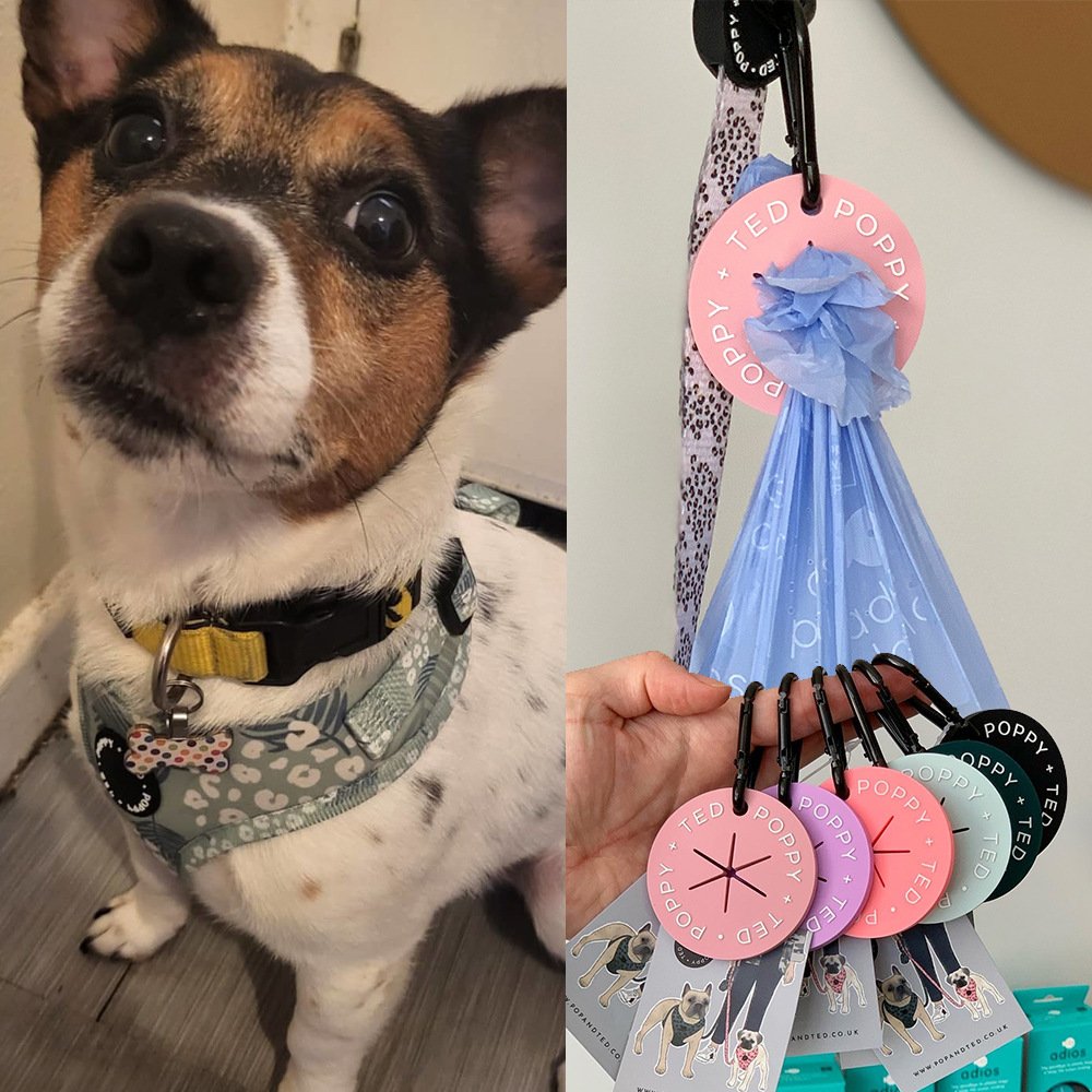 New Portable Pet Dog poop loop bag biodegradable custom logo silicone Pet dog cat poop poop bags holder