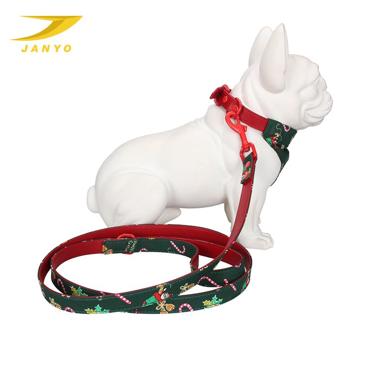 Manufacturer Pet Christmas Accessories Soft Pet Adjustable Dog Leash Collar Set