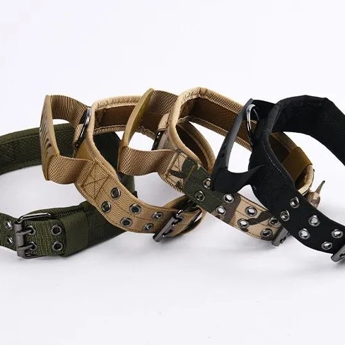 Pet Collar Tactical a Bulldog Dog Harness Training Dog Collar Medium and Large German Shepherd Dog Collar Hand Holding Rope XQ1