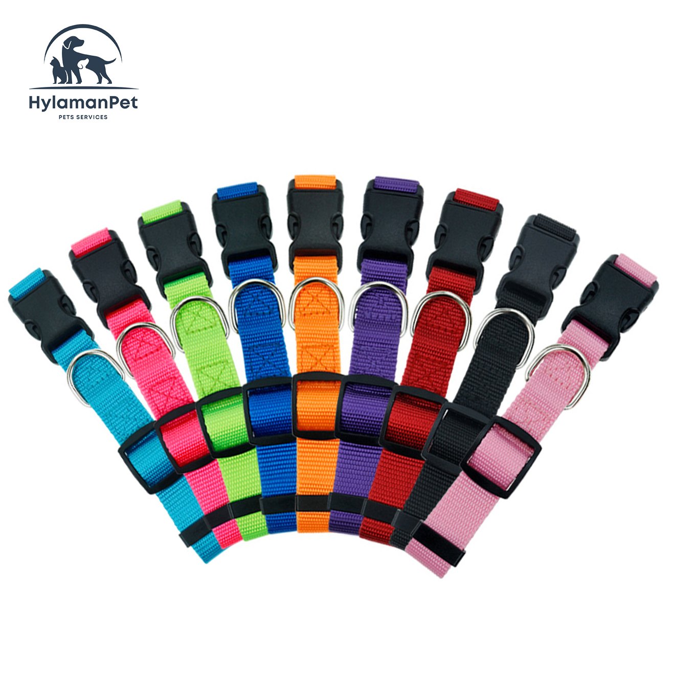 High Quality Adjustable Nylon Pet Collar And Leash Set Quick Release Buckle Dog collar leash With Customizable Logo