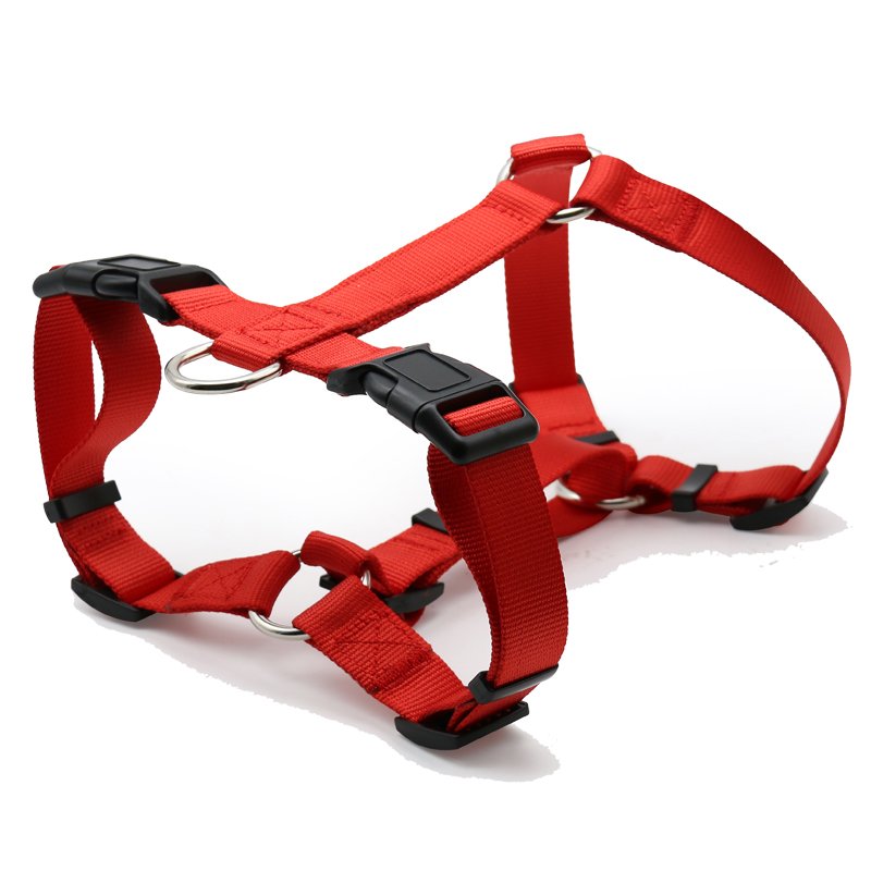 H-Style Adjustable Dog Safety Harness Set Breakaway & Reflective Features Durable Nylon Plastic Neon Orange for Outdoor Use