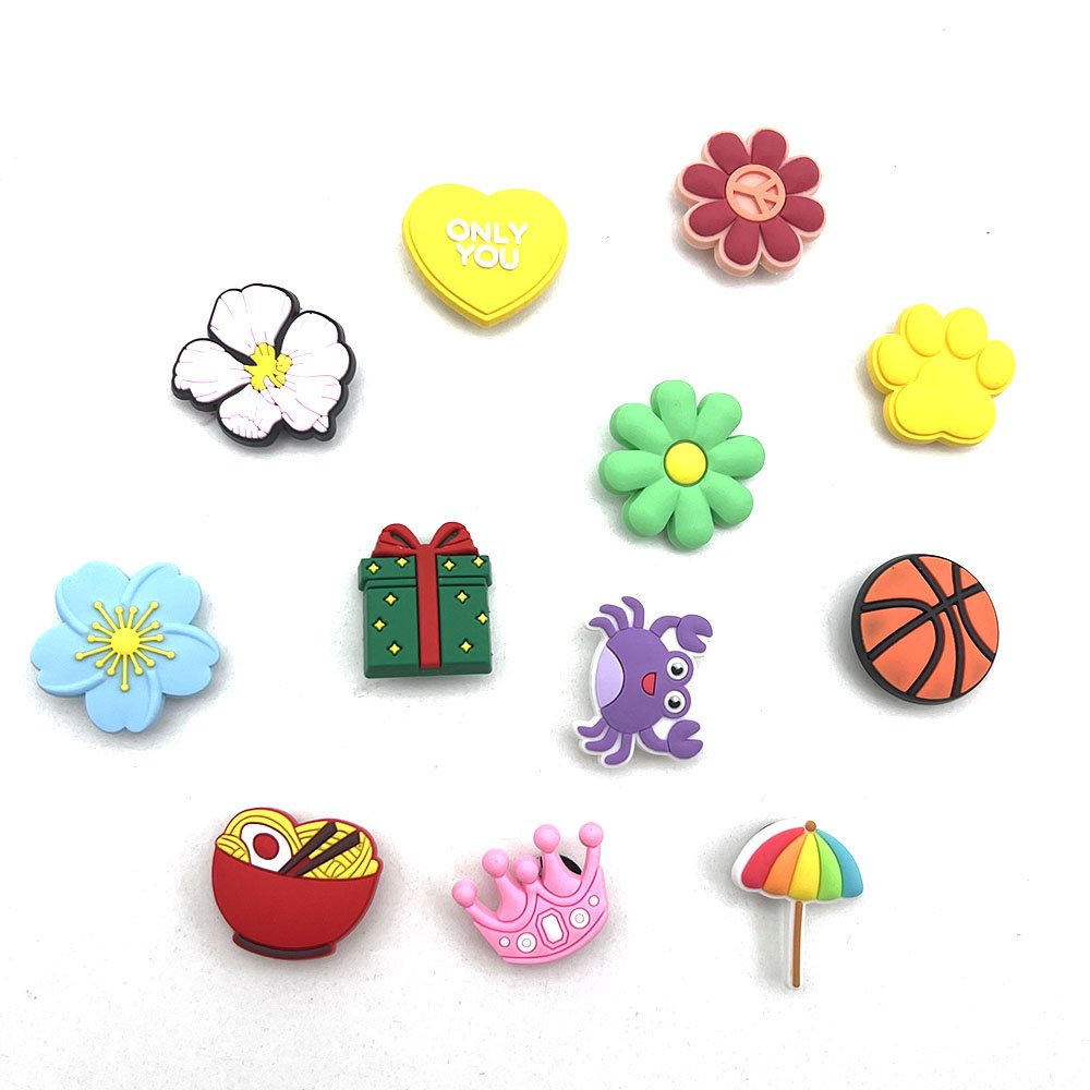 Personalized Adjustable Waterproof Silicone Multiple Style Clip Up Removable Rubber Charm For Dog Collar Leash